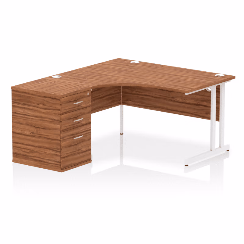 OE - Impulse 1400mm Cantilever Left Crescent Desk Workstation - Image 10