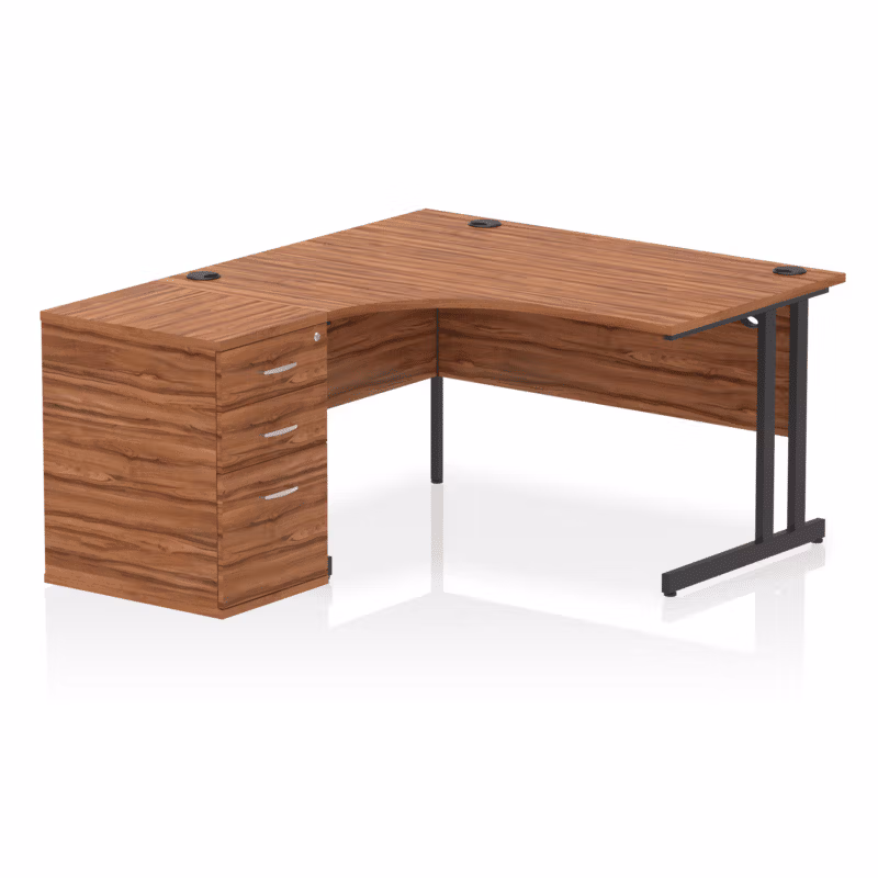 OE - Impulse 1400mm Cantilever Left Crescent Desk Workstation - Image 18