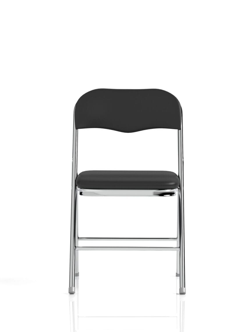 Sicily Black Polyurethane Folding Chair - Image 10