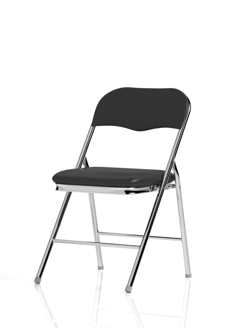 Sicily Black Polyurethane Folding Chair - Image 11