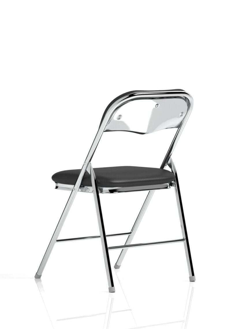 Sicily Black Polyurethane Folding Chair - Image 13