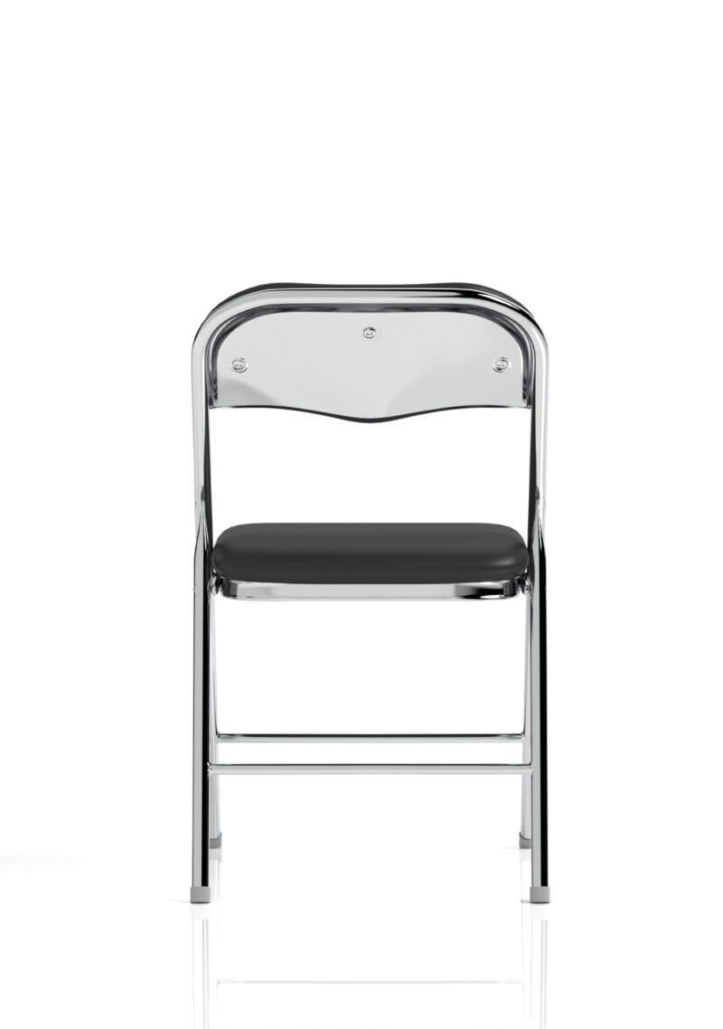 Sicily Black Polyurethane Folding Chair - Image 14