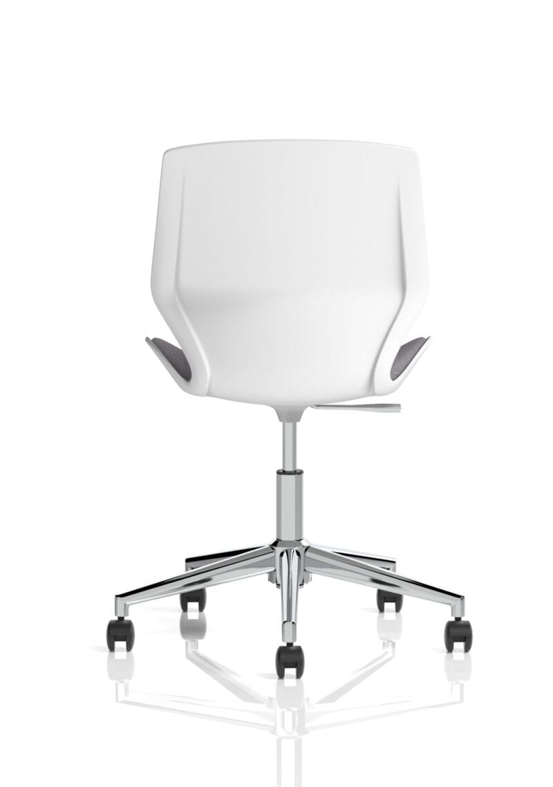 Florence 5 Star Base White Frame Fabric Visitor Chair - Image 6