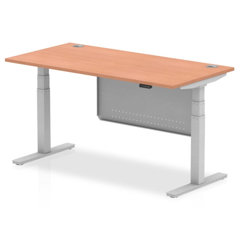 Air Height Adjustable Desk With Cable Ports With Steel Modesty Panel - Image 38