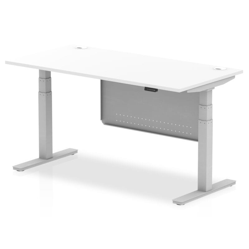 Air Height Adjustable Desk With Cable Ports With Steel Modesty Panel - Image 53