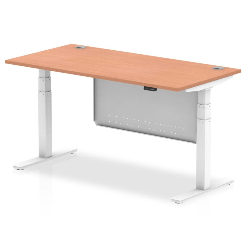 Air Height Adjustable Desk With Cable Ports With Steel Modesty Panel - Image 39