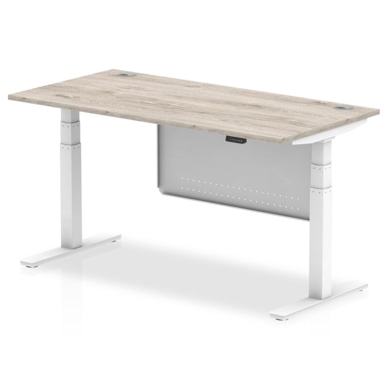 Air Height Adjustable Desk With Cable Ports With Steel Modesty Panel - Image 42