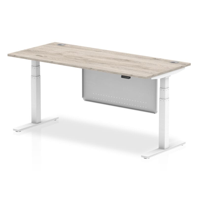 Air Height Adjustable Desk With Cable Ports With Steel Modesty Panel - Image 60