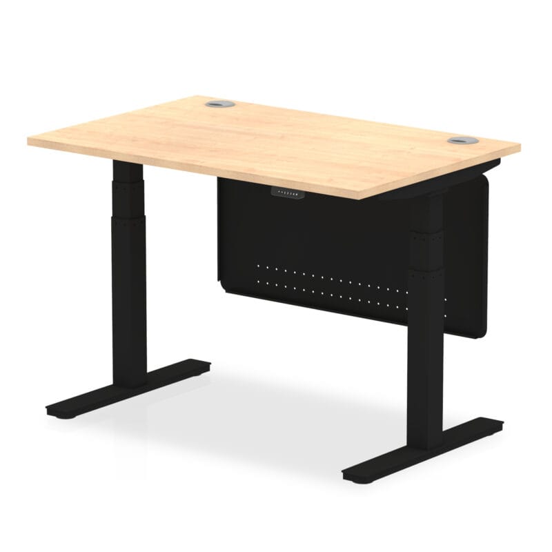 Air Height Adjustable Desk With Cable Ports With Steel Modesty Panel - Image 7