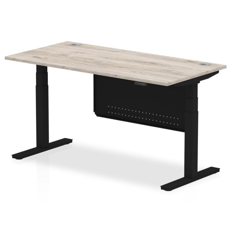 Air Height Adjustable Desk With Cable Ports With Steel Modesty Panel - Image 40