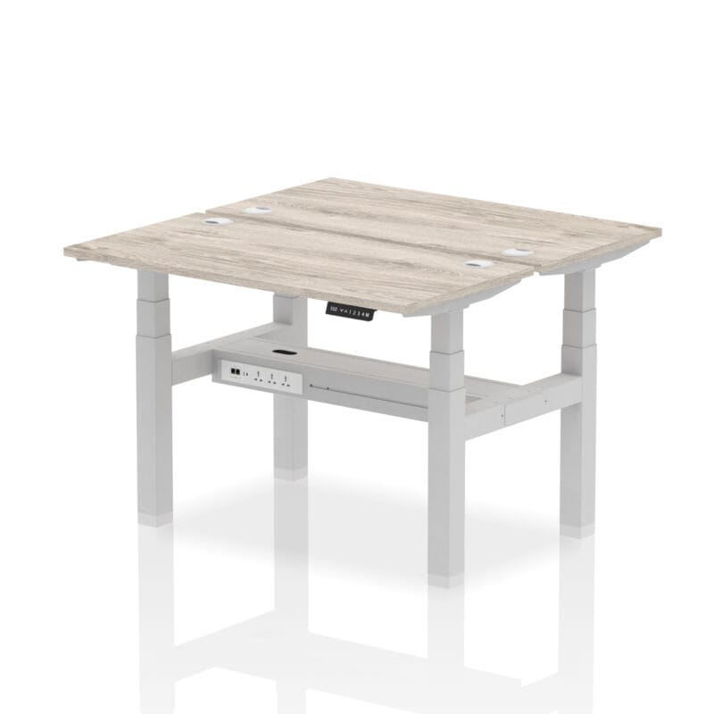 Air Back-to-Back Slimline Height Adjustable Bench Desk - 2 Person - Image 8