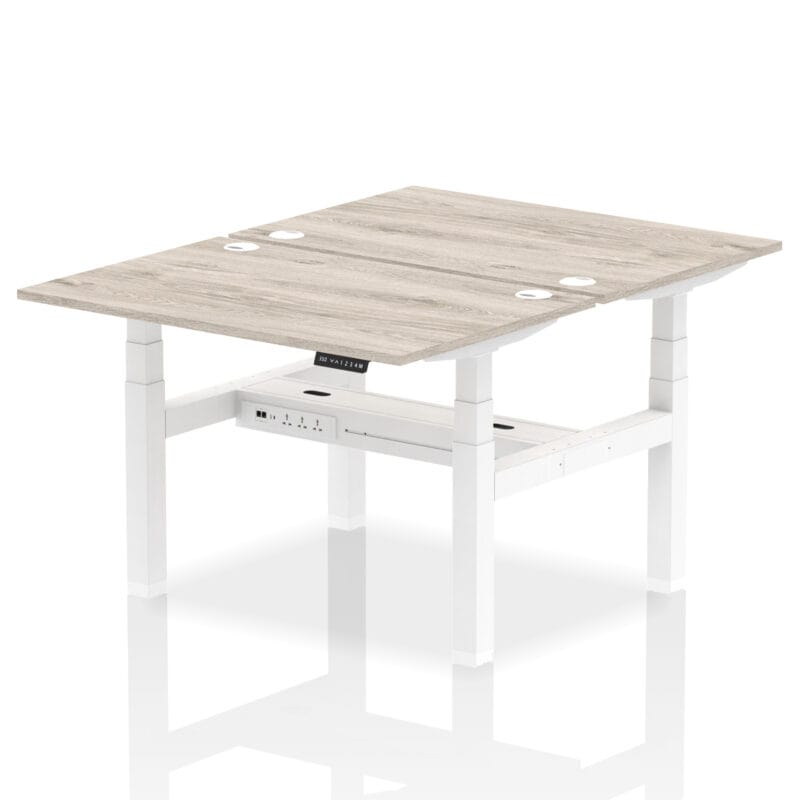 Air Back-to-Back Height Adjustable Bench Desk - 2 Person - Image 9