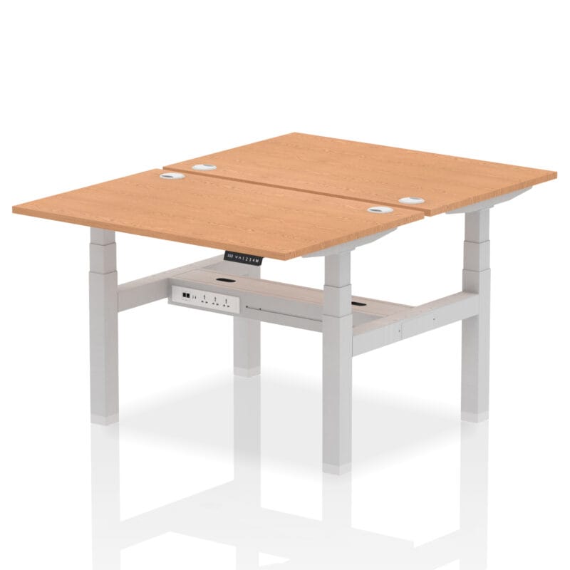 Air Back-to-Back Height Adjustable Bench Desk - 2 Person - Image 14