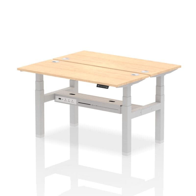 Air Back-to-Back Slimline Height Adjustable Bench Desk - 2 Person - Image 32