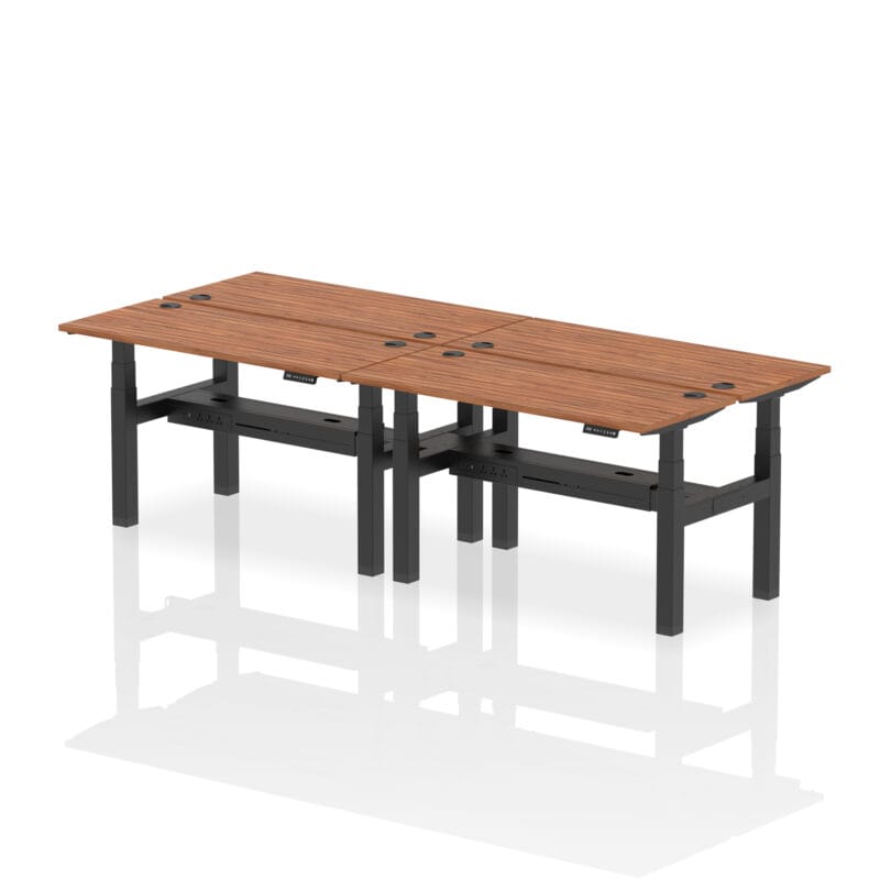 Air Back-to-Back Slimline Height Adjustable Bench Desk - 4 Person - Image 37