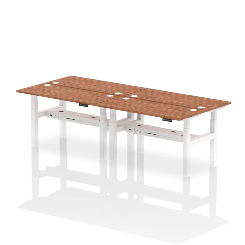Air Back-to-Back Slimline Height Adjustable Bench Desk - 4 Person - Image 39