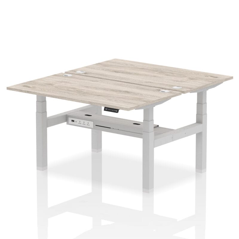 Air Back-to-Back Height Adjustable Bench Desk - 2 Person - Image 29