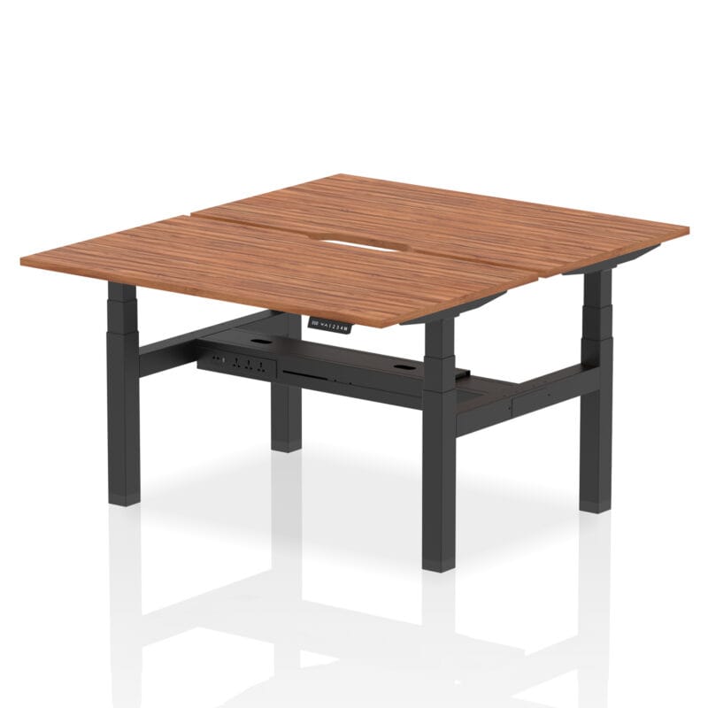 Air Back-to-Back Scalloped Edge Height Adjustable Bench Desk - 2 Person - Image 31