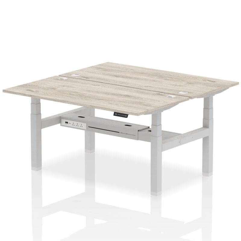 Air Back-to-Back Height Adjustable Bench Desk - 2 Person - Image 50
