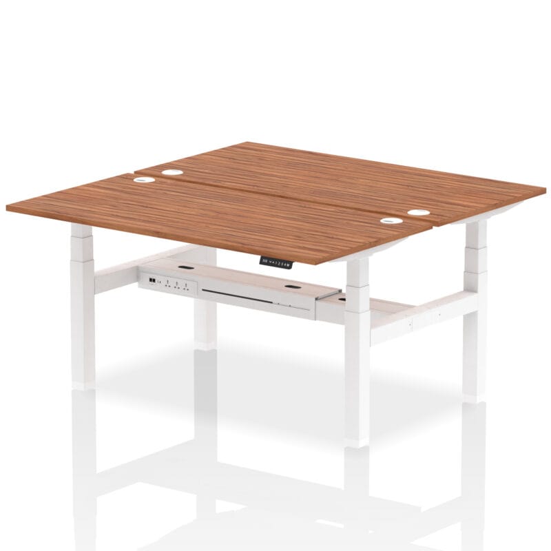 Air Back-to-Back Height Adjustable Bench Desk - 2 Person - Image 60