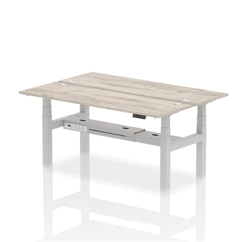 Air Back-to-Back Slimline Height Adjustable Bench Desk - 2 Person - Image 71