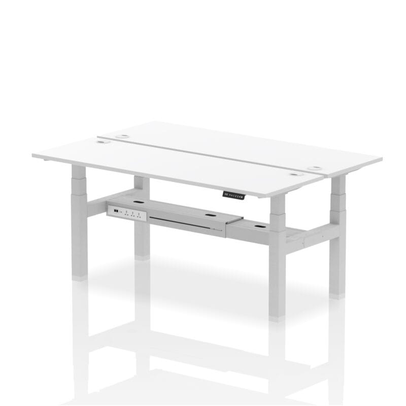 Air Back-to-Back Slimline Height Adjustable Bench Desk - 2 Person - Image 83