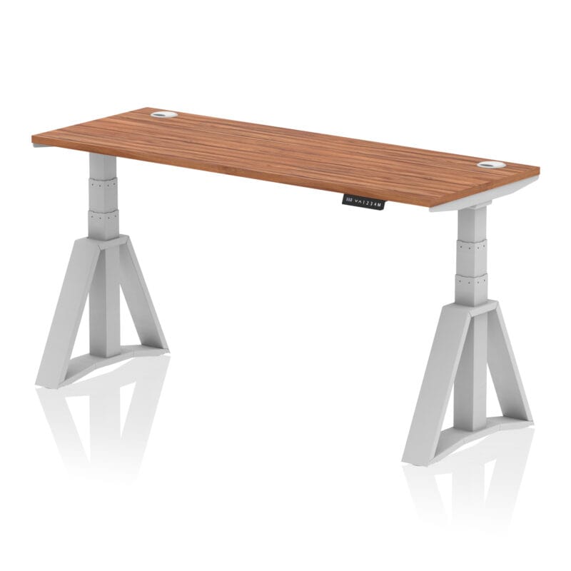 Air Height Adjustable Slimline Desk With Cable Ports With Piste Foot - Image 7