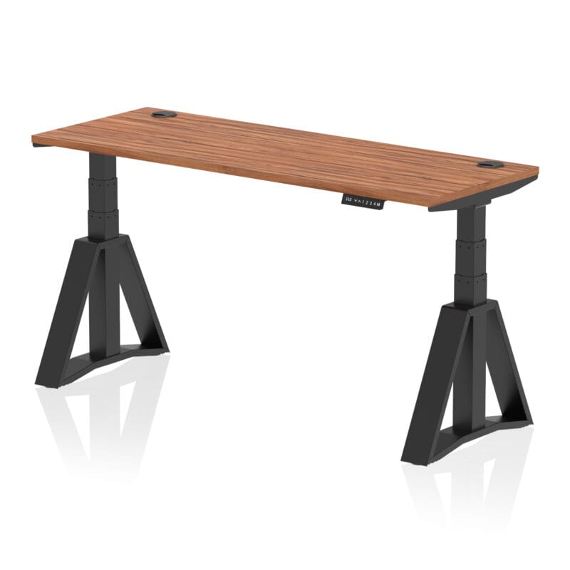 Air Height Adjustable Slimline Desk With Cable Ports With Piste Foot - Image 55
