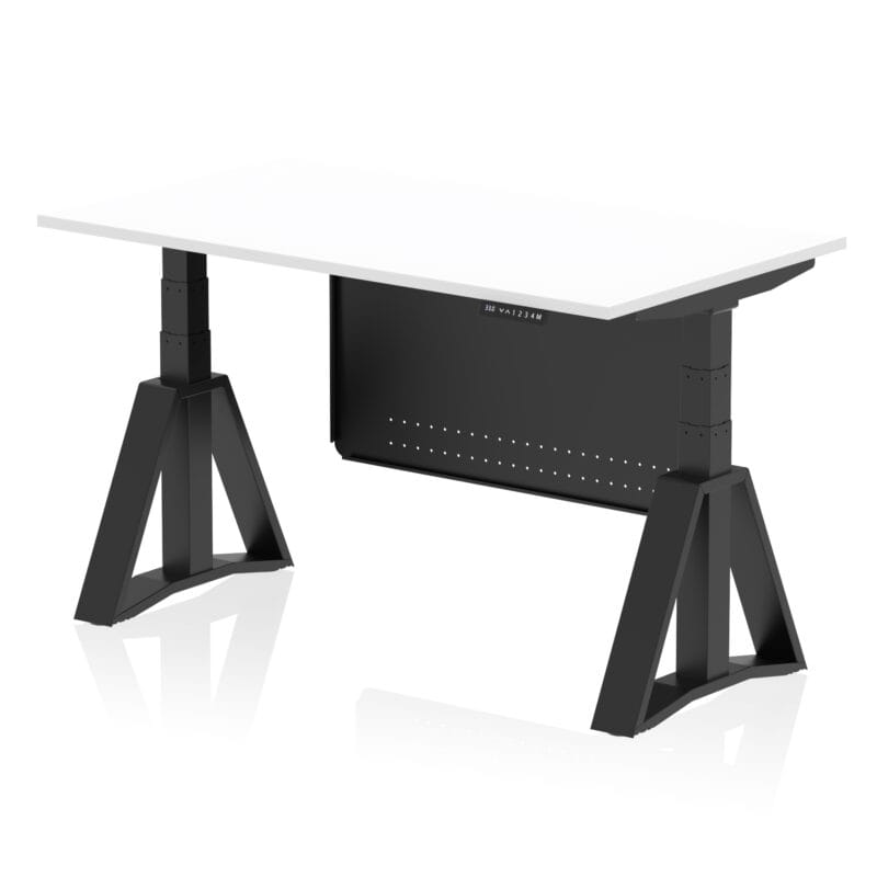 Air Height Adjustable Desk without Cable Ports With Steel Modesty Panel With Piste Foot - Image 58