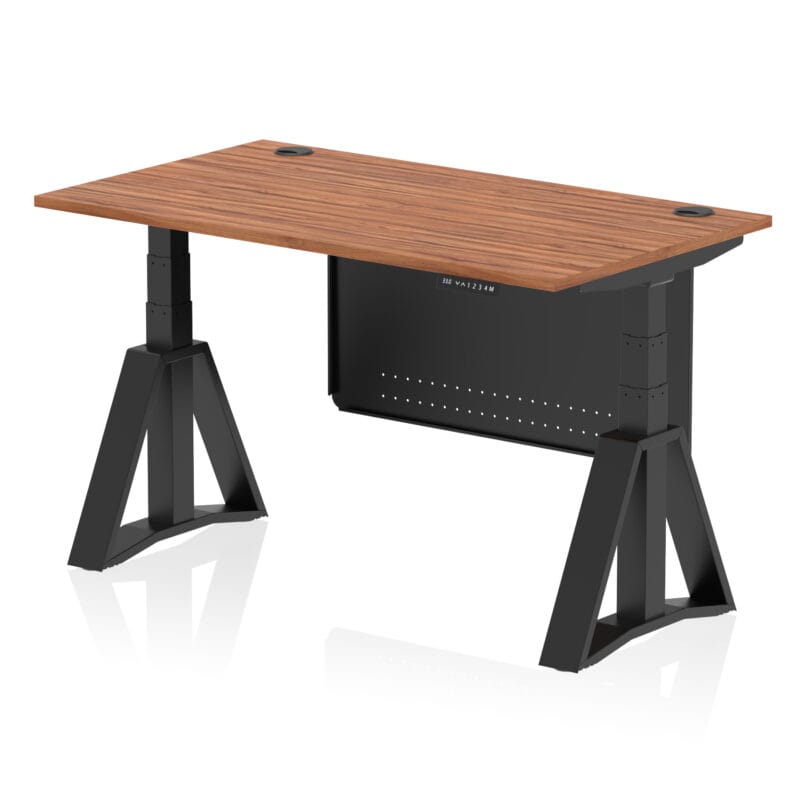 Air Height Adjustable Desk With Cable Ports With Steel Modesty Panel With Piste Foot - Image 54