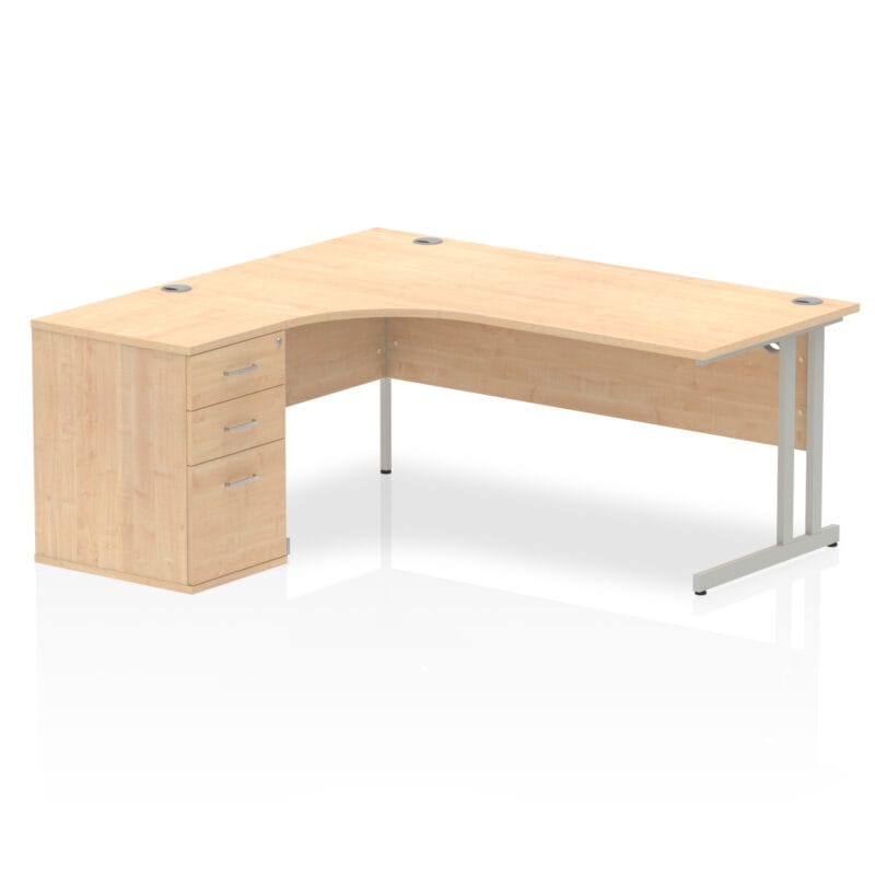 Impulse 1800mm Cantilever Left Crescent Desk Workstation - Image 14