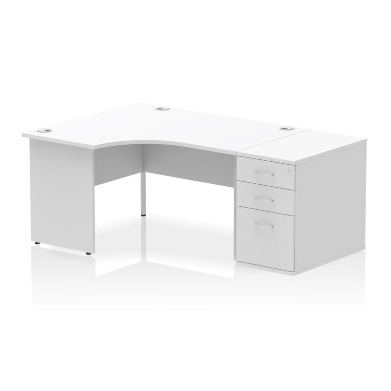 Impulse Panel End Crescent Desk Workstation - Image 71