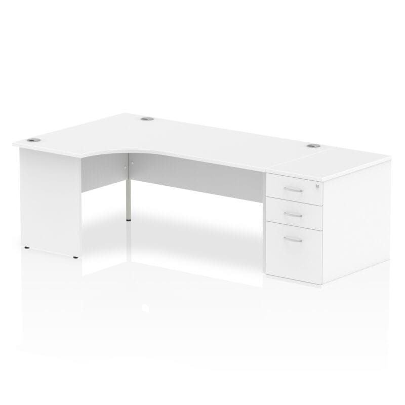 Impulse Panel End Crescent Desk Workstation - Image 36