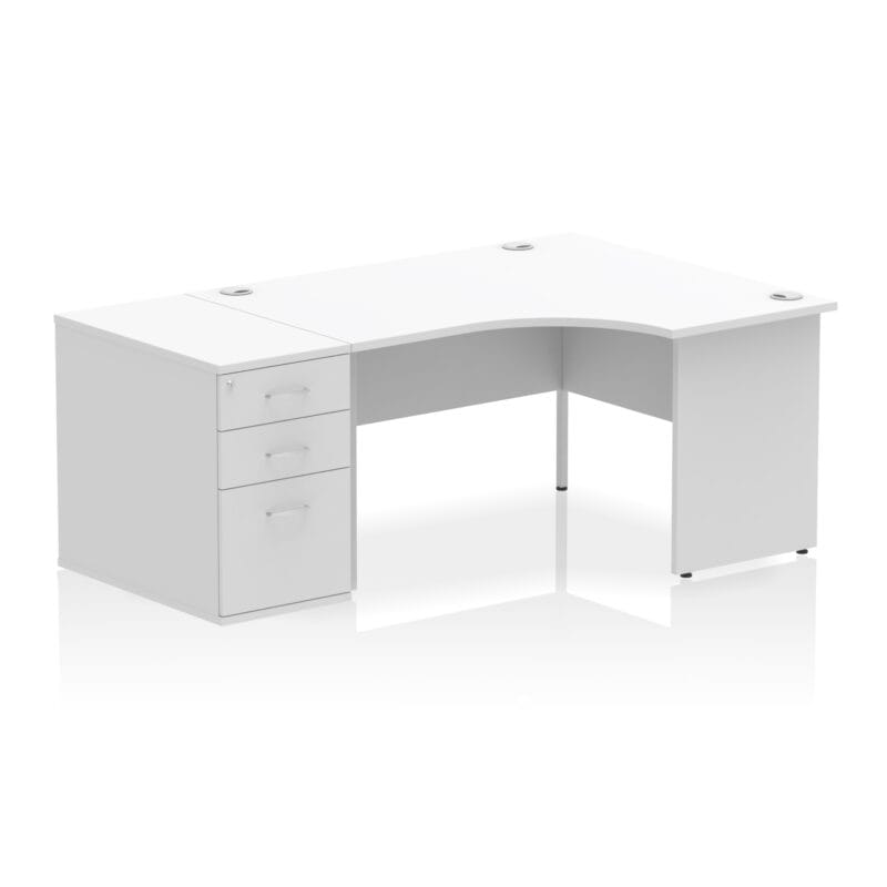Impulse Panel End Crescent Desk Workstation - Image 81