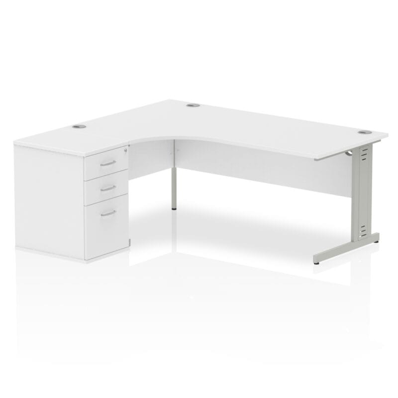 Impulse 1800mm Cable Managed Left Crescent Desk Workstation - Image 32