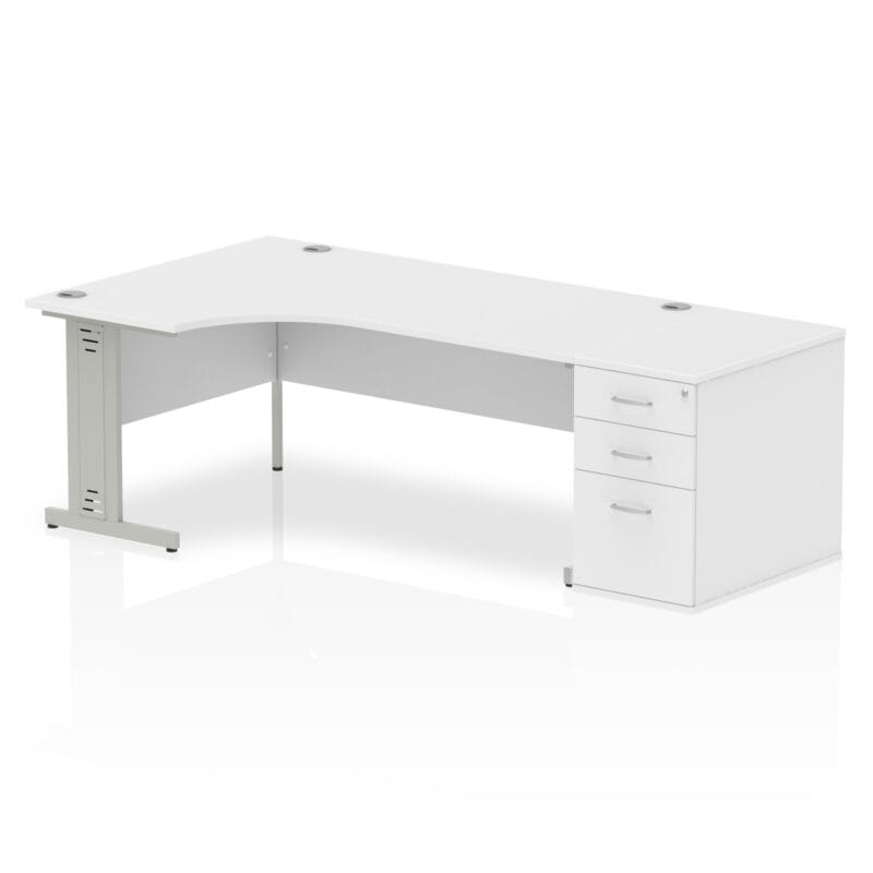 Impulse 1800mm Cable Managed Left Crescent Desk Workstation - Image 35