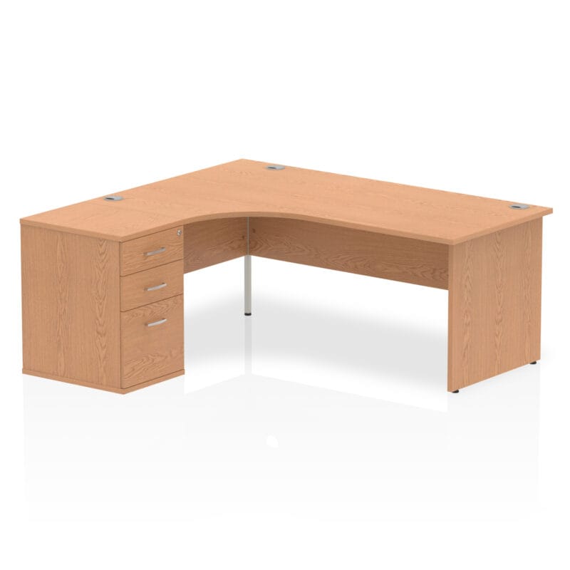 Impulse Panel End Crescent Desk Workstation - Image 31