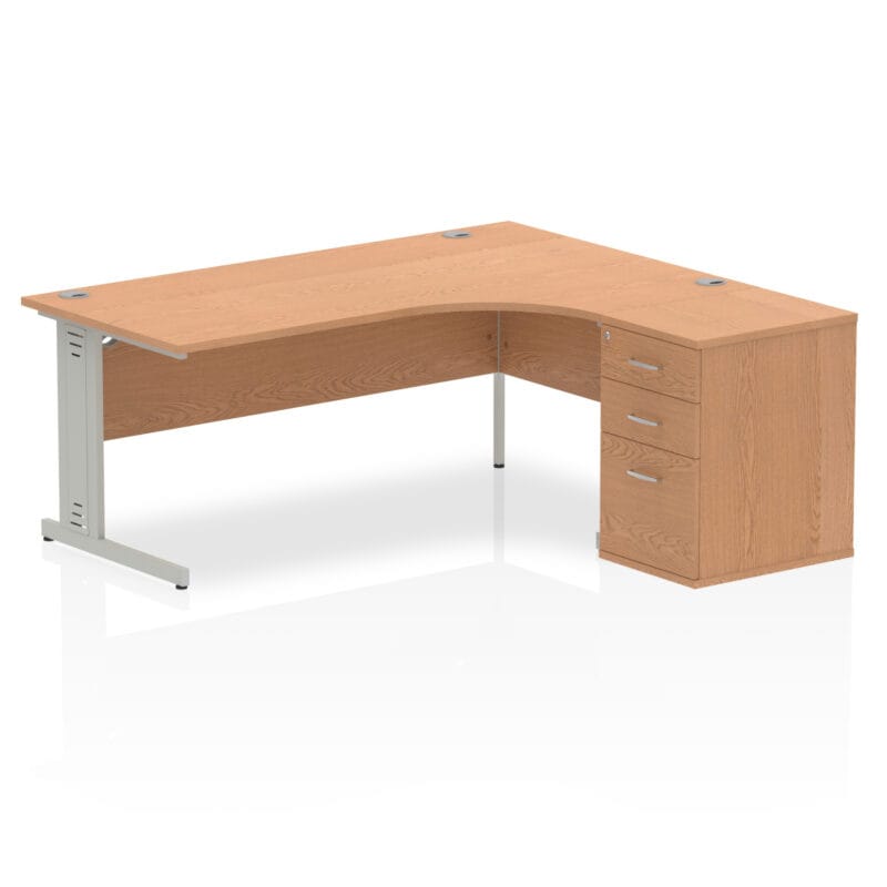 Impulse 1800mm Cable Managed Right Crescent Desk Workstation - Image 20