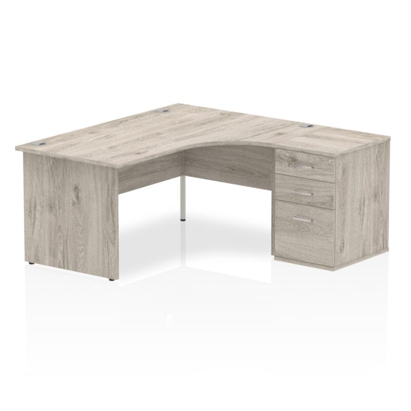 Impulse Panel End Crescent Desk Workstation - Image 15