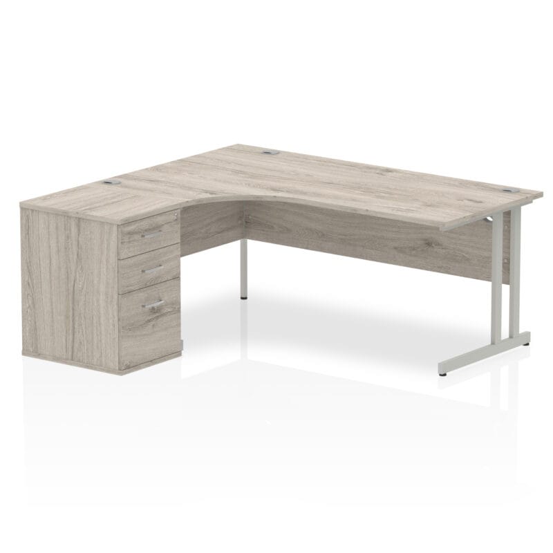 Impulse 1800mm Cantilever Left Crescent Desk Workstation - Image 8