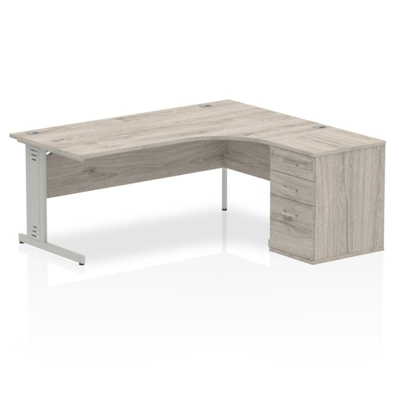 Impulse 1800mm Cable Managed Right Crescent Desk Workstation - Image 8