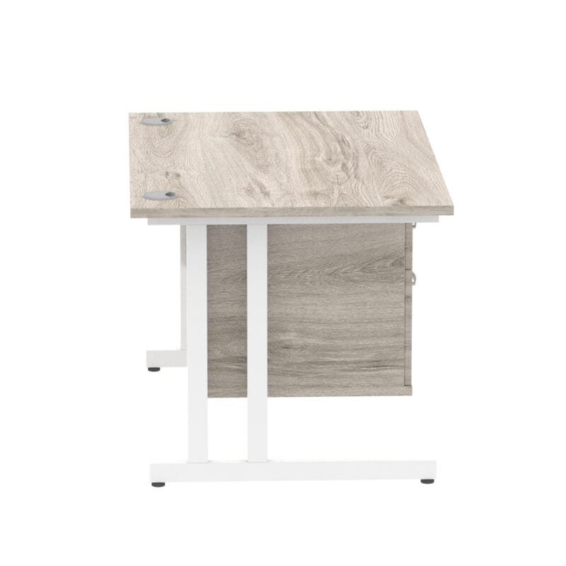 Impulse 1200mm Cantilever Straight Desk With Single Fixed Pedestal - Image 14