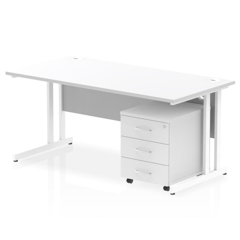 Impulse 1600mm Cantilever Straight Desk With Mobile Pedestal - Image 24