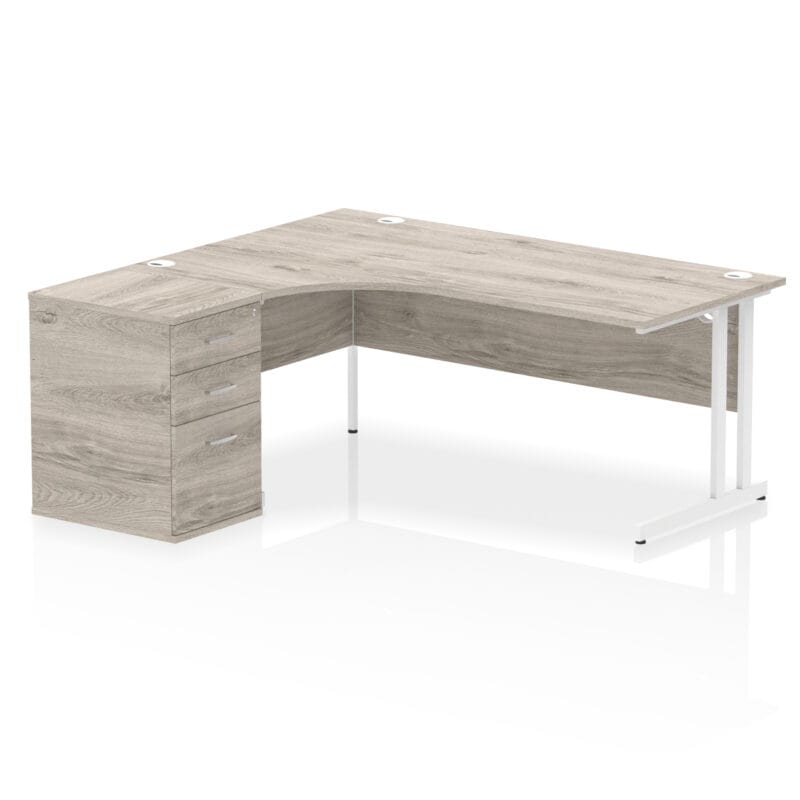 Impulse 1800mm Cantilever Left Crescent Desk Workstation - Image 9