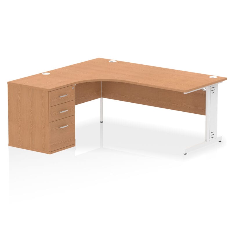 Impulse 1800mm Cable Managed Left Crescent Desk Workstation - Image 21