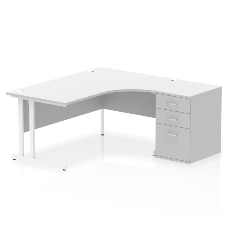 Impulse 1600mm Cantilever Right Crescent Desk Workstation - Image 33
