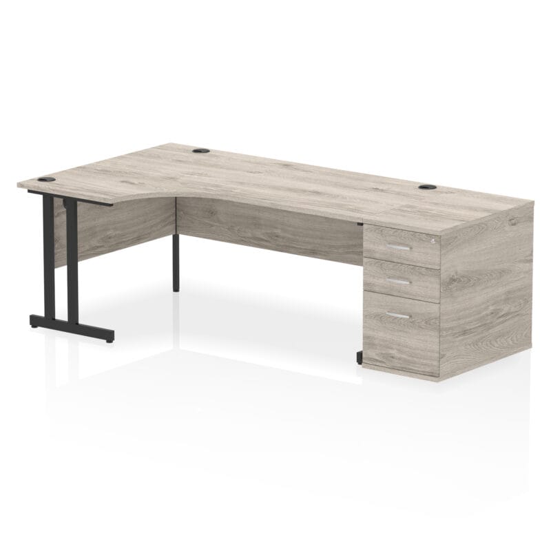 Impulse 1800mm Cantilever Left Crescent Desk Workstation - Image 10