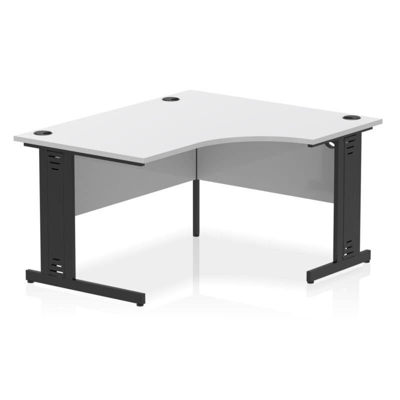 Impulse 1400mm Right Crescent Desk Cable Managed Leg - Image 17