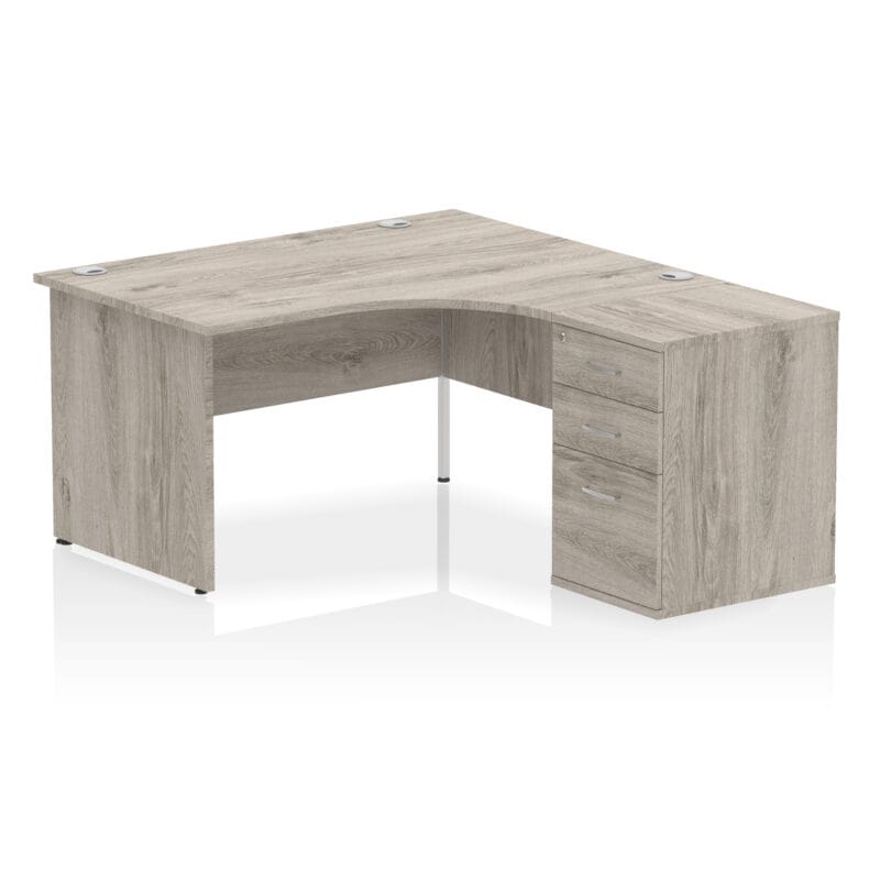 Impulse Panel End Crescent Desk Workstation - Image 50