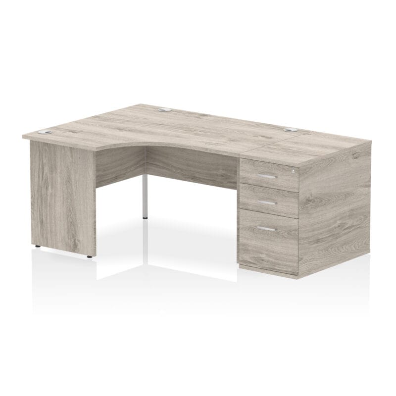 Impulse Panel End Crescent Desk Workstation - Image 51